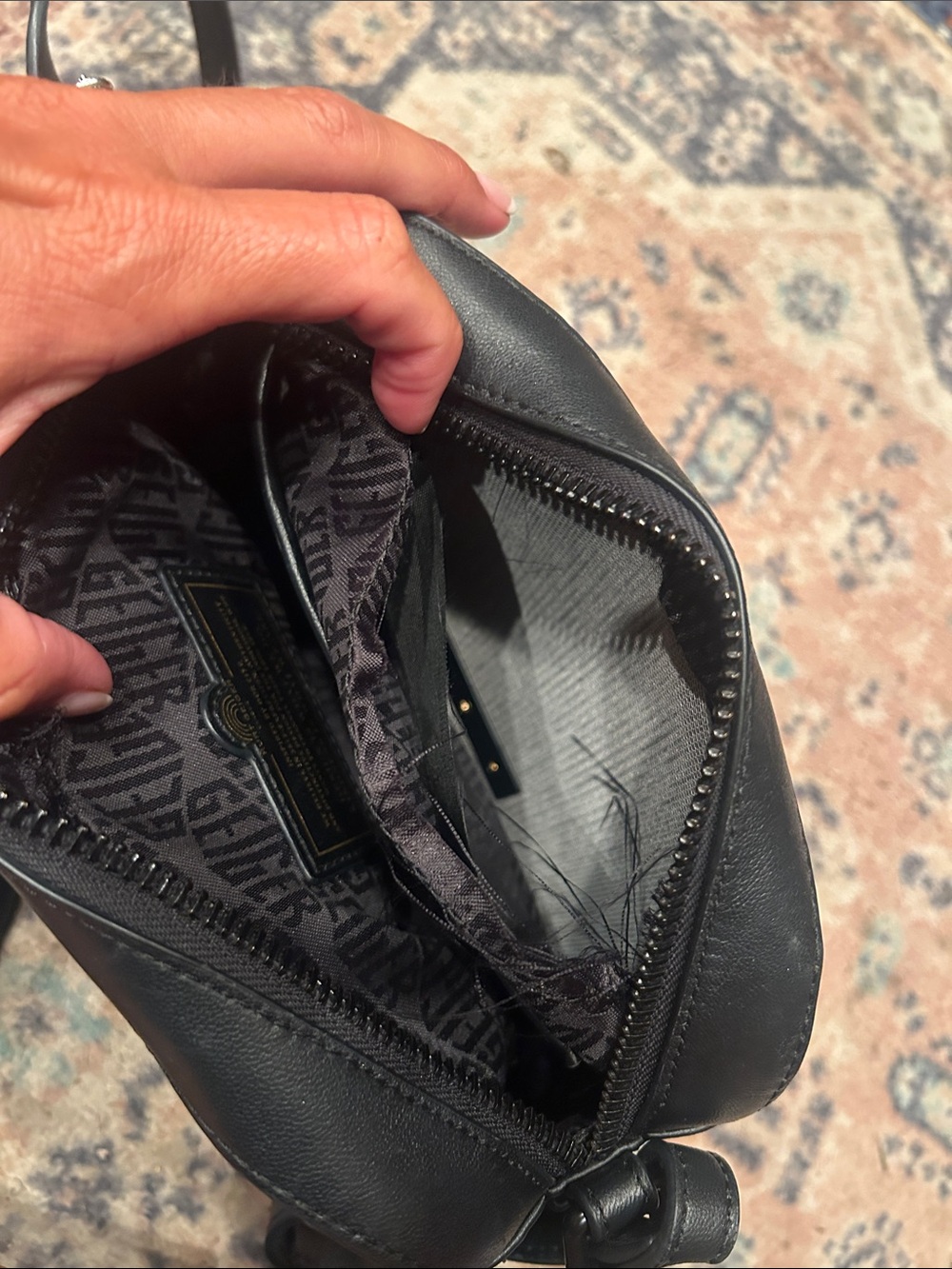 Kurt Geiger Black Quilted Crossbody Bag - Women's Fashion Shoulder Bag - Picture 11 of 12